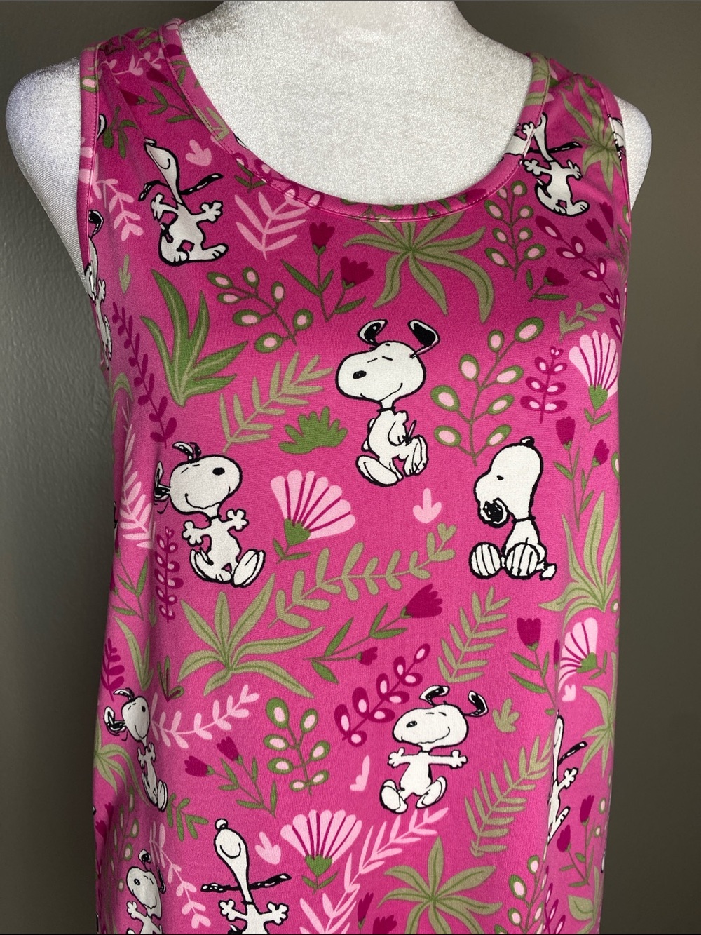 NWOT! Munki Munki Peanuts Happy-Go-Lucky Dancing Snoopy Floral Nightgown -Size S